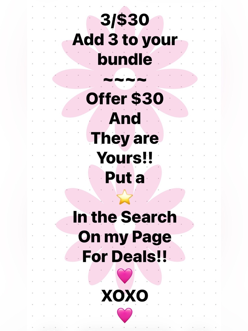 ⭐️ 3/$30 ⭐️